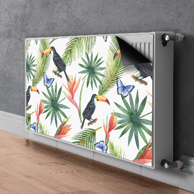 Magnetic radiator mat Toucans on a branch