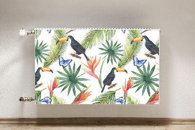 Magnetic radiator mat Toucans on a branch