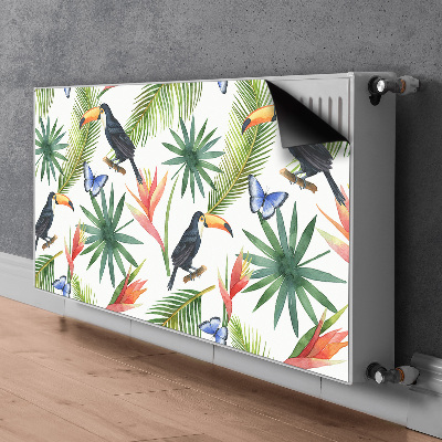 Magnetic radiator mat Toucans on a branch