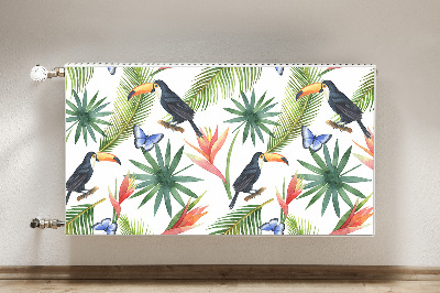 Magnetic radiator mat Toucans on a branch