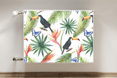 Magnetic radiator mat Toucans on a branch