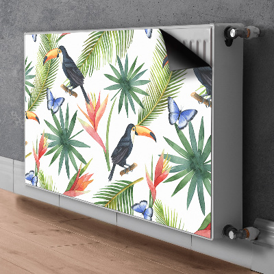 Magnetic radiator mat Toucans on a branch