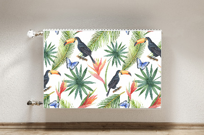 Magnetic radiator mat Toucans on a branch