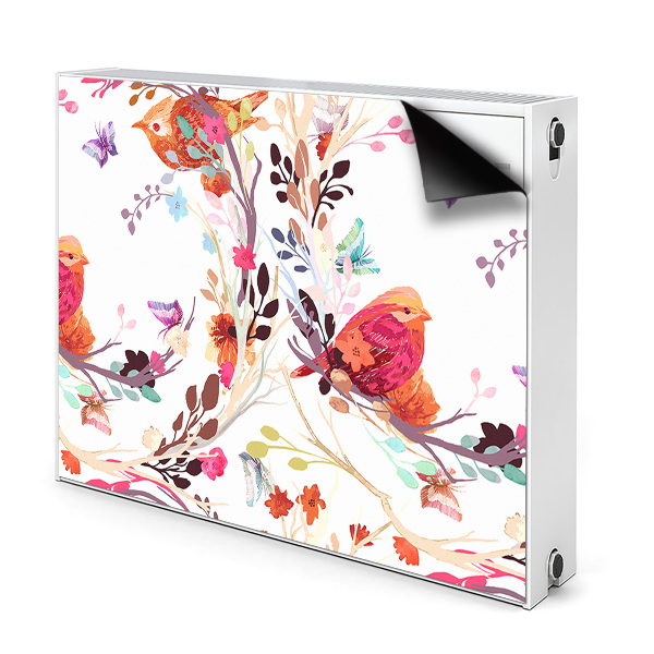 Magnetic radiator mat Birds on the branch