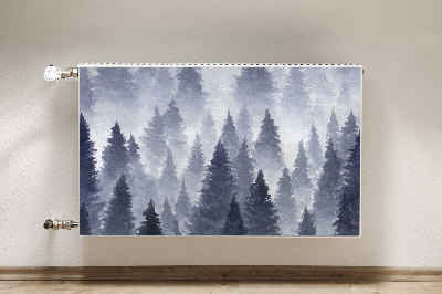 Decorative radiator cover Landscape forest