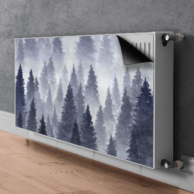 Decorative radiator cover Landscape forest