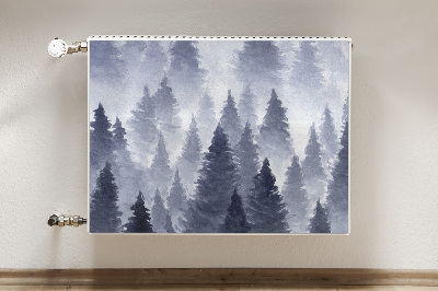 Decorative radiator cover Landscape forest