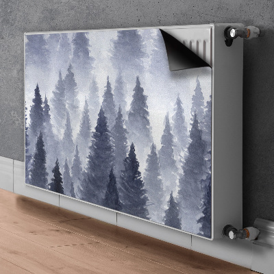 Decorative radiator cover Landscape forest