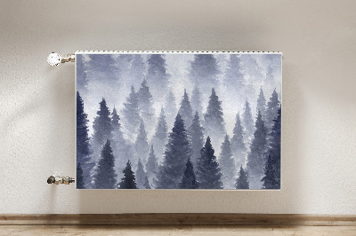 Decorative radiator cover Landscape forest