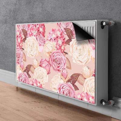 Magnetic radiator mat Roses and hydrangeas