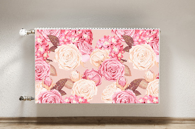 Magnetic radiator mat Roses and hydrangeas