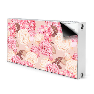 Magnetic radiator mat Roses and hydrangeas