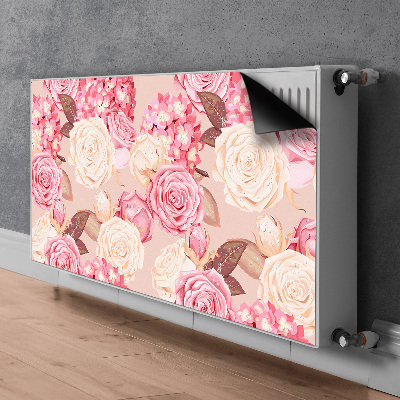 Magnetic radiator mat Roses and hydrangeas