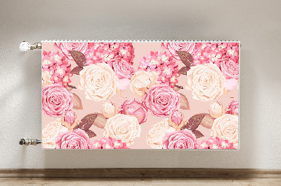 Magnetic radiator mat Roses and hydrangeas