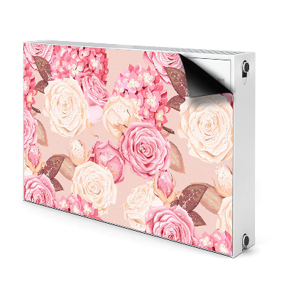 Magnetic radiator mat Roses and hydrangeas