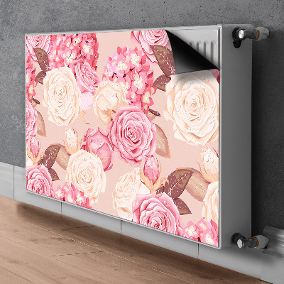 Magnetic radiator mat Roses and hydrangeas