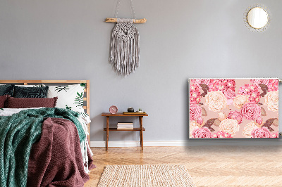 Magnetic radiator mat Roses and hydrangeas