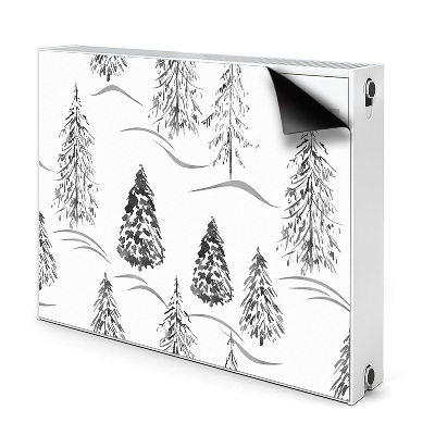 Magnetic radiator mat Winter Christmas tree