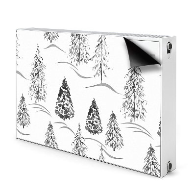 Magnetic radiator mat Winter Christmas tree