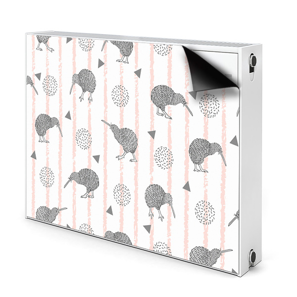 Magnetic radiator mat Pattern birds kiwi