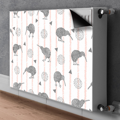 Magnetic radiator mat Pattern birds kiwi