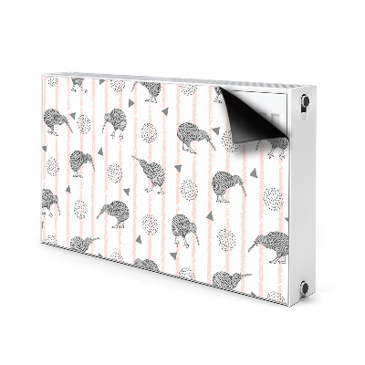 Magnetic radiator mat Pattern birds kiwi