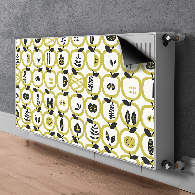 Magnetic radiator mat Apples pattern