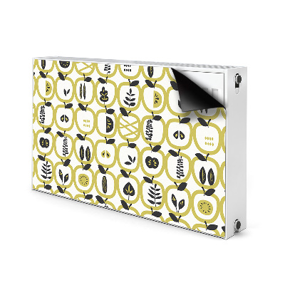 Magnetic radiator mat Apples pattern