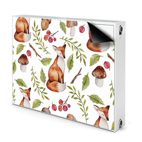 Printed radiator mat Fox and forest fruit