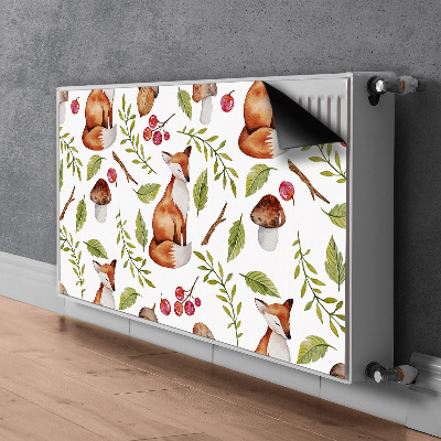 Printed radiator mat Fox and forest fruit