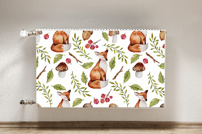 Printed radiator mat Fox and forest fruit