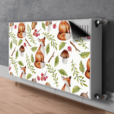 Printed radiator mat Fox and forest fruit