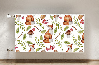 Printed radiator mat Fox and forest fruit