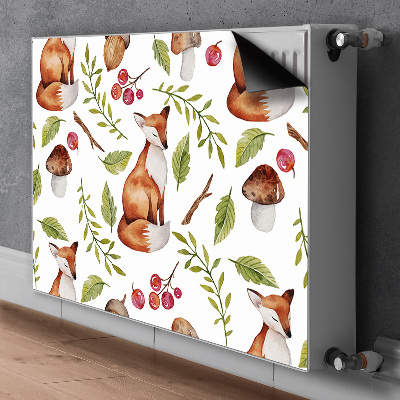 Printed radiator mat Fox and forest fruit