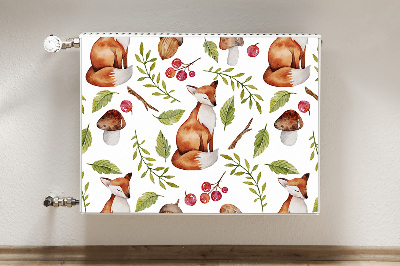 Printed radiator mat Fox and forest fruit