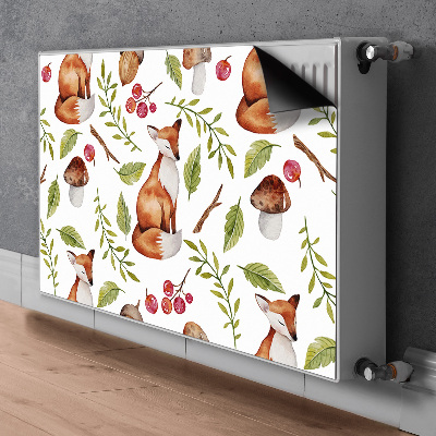 Printed radiator mat Fox and forest fruit