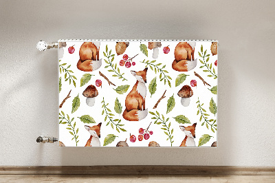 Printed radiator mat Fox and forest fruit