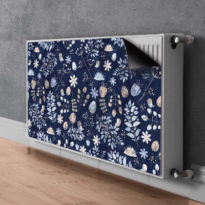 Decorative radiator cover Scandinavian leaves