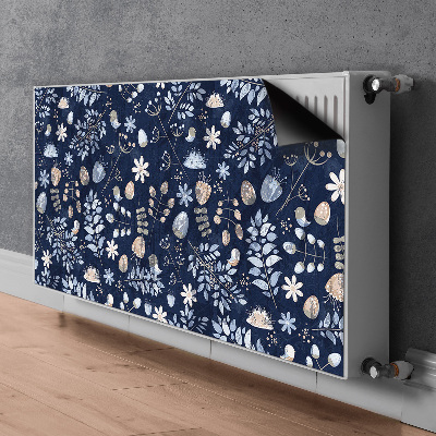 Decorative radiator cover Scandinavian leaves