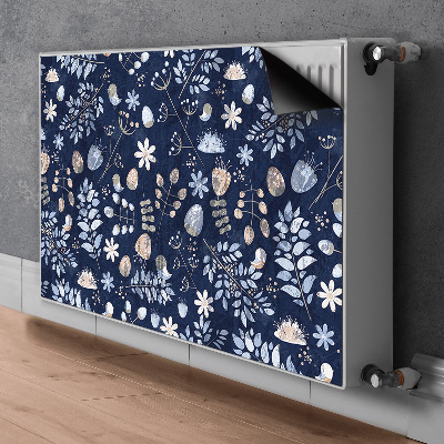 Decorative radiator cover Scandinavian leaves