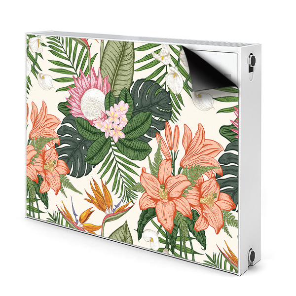 Printed radiator mat Mural flowers