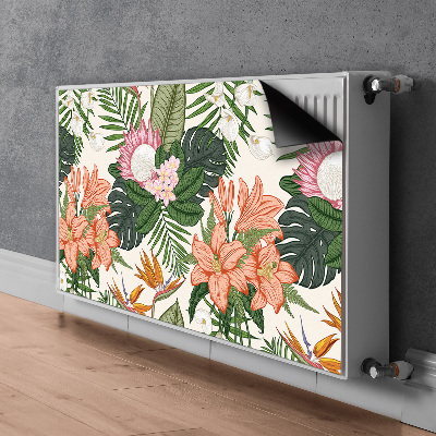 Printed radiator mat Mural flowers