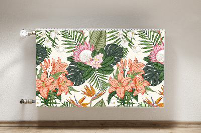 Printed radiator mat Mural flowers