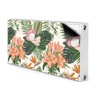 Printed radiator mat Mural flowers