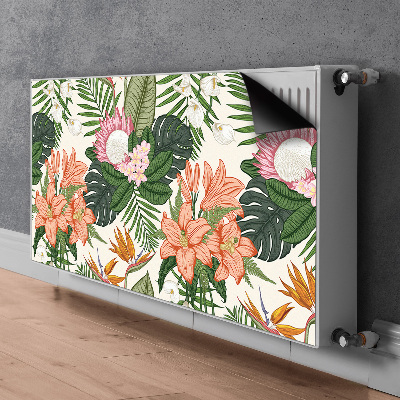 Printed radiator mat Mural flowers