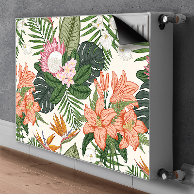 Printed radiator mat Mural flowers