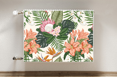 Printed radiator mat Mural flowers