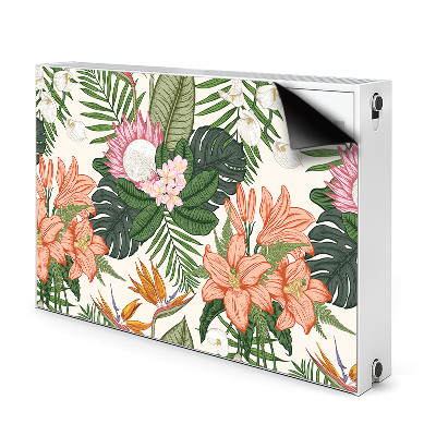 Printed radiator mat Mural flowers