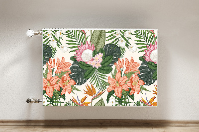 Printed radiator mat Mural flowers