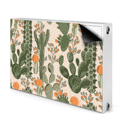 Decorative radiator mat Orange cactus